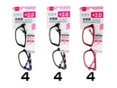 老眼鏡（スクエア、ストライプ、＋２．０）