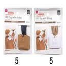 紐付ギフトタグ（クラフト、１２枚）