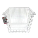 ワイヤーバスケット（ホワイト、３７ｃｍｘ２６ｃｍｘ２４ｃｍ）