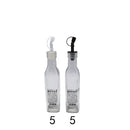 ビネガー＆オイルガラスボトル（白・黒、約２８０ｍＬ）