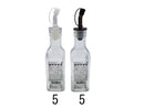 ビネガー＆オイルガラスボトル（白・黒）１８０ｍＬ