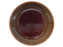 プレート（削ぎエンボス、ブラウン）１８ｃｍ