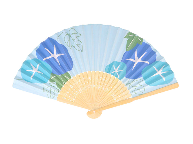 紙扇子（朝顔）　２１ｃｍ