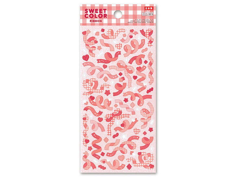 シール（スイートカラーリボン、レッド）