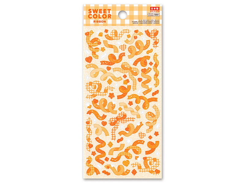 シール（スイートカラーリボン、オレンジ）