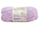 毛糸（リサイクルコットン、ＲＥ１３、ラベンダー）４０ｇ