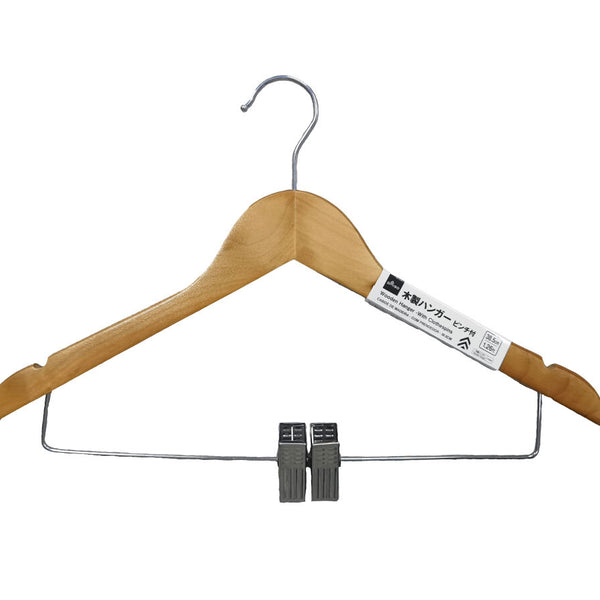 木製ハンガー（ピンチ付、38．5cm） -100均 通販 ダイソー