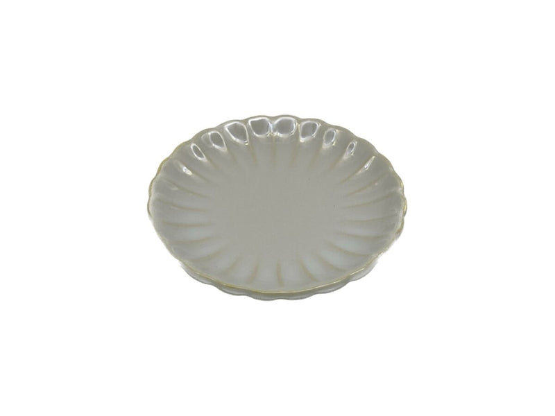 プレート（菊、約１０ｃｍ、ホワイト）