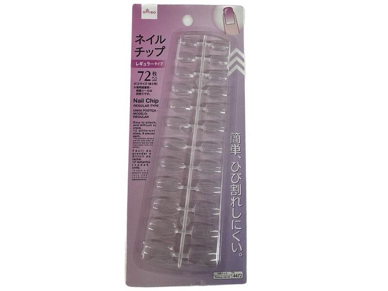 ネイルチップ（レギュラー、７２枚）なし