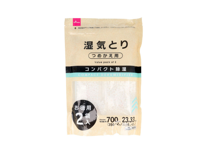 コンパクト除湿剤（つめかえ用、吸湿量３５０ｍＬ、２個）