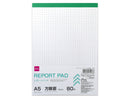 レポートパッド（Ａ５、５ｍｍ方眼罫、８０枚）