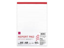 レポートパッド（セミＢ５、Ａ罫、６０枚）