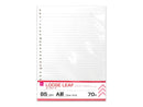 ルーズリーフ（Ｂ５、Ａ罫、７０枚）