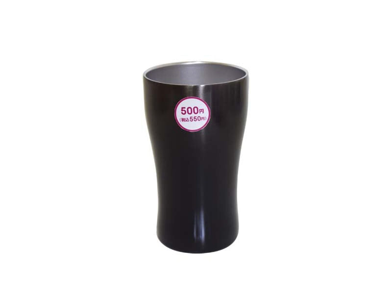 真空２重ステンレスタンブラー（グラデーション、ブラック、３６０ｍＬ）