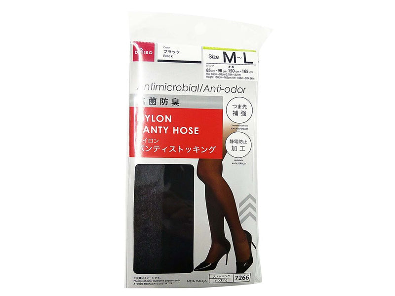抗菌防臭ナイロンパンティストッキング（Ｍ―Ｌ、ブラック）