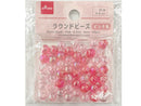 ラウンドビーズ（ピンク系、約８ｍｍ、５０個）