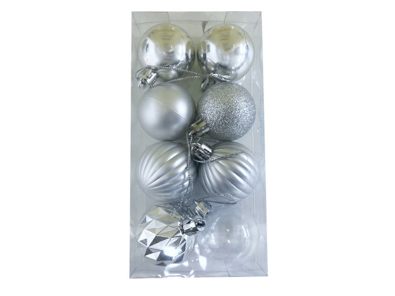 クリスマスボール（４ｃｍ、銀色、８個）