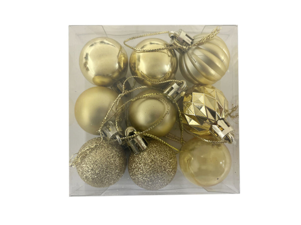 クリスマスボール（3cm、金色、9個） -100均 通販 ダイソー