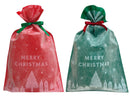 不織布巾着バッグ（クリスマス、５７ｃｍ×３６ｃｍ）