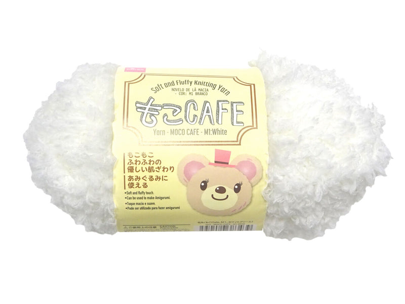 毛糸（もこＣａｆｅ、Ｍ１、ホワイトクリーム）４０ｇ