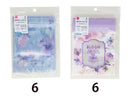 底マチジップバッグ（にじみフラワー、１３ｃｍ×１７ｃｍ×８ｃｍ、５枚）