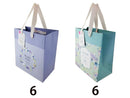 ペーパーバッグ（にじみフラワー、１９ｃｍ×２１ｃｍ×１１ｃｍ）