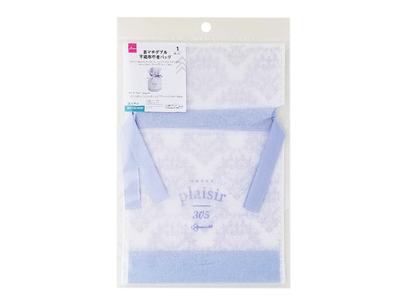 底マチダブル不織布巾着バッグ（ホテルライク）１６ｃｍ×２３ｃｍ×５ｃｍ