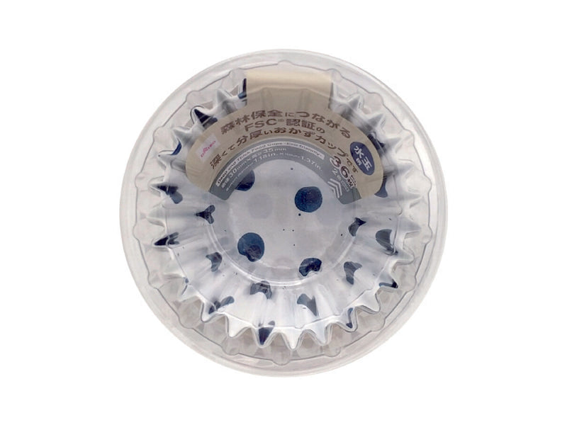 深くて分厚いおかずカップ（水玉柄、３６枚）底径３０ｍｍ×高さ３５ｍｍ