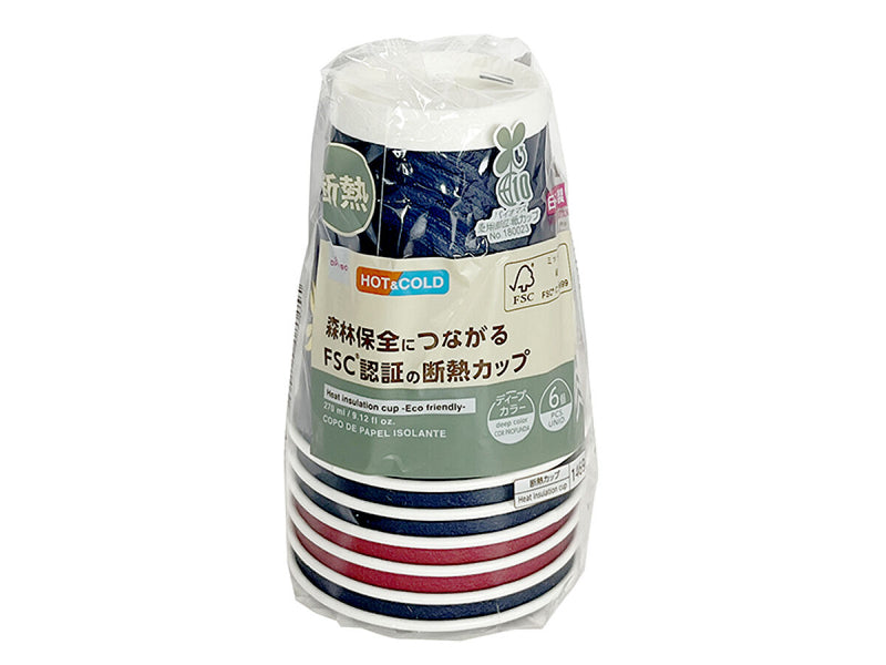 断熱カップ（ディープカラー、２７０ｍＬ、６個）