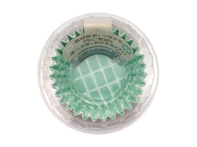 深くて分厚いおかずカップ（格子柄、３０枚）底径４５ｍｍ×高さ３５ｍｍ