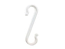 Ｓ字フック（プラ製、ホワイト、２個）２４．５ｃｍ