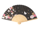 紙扇子（猫と桜）２１ｃｍ