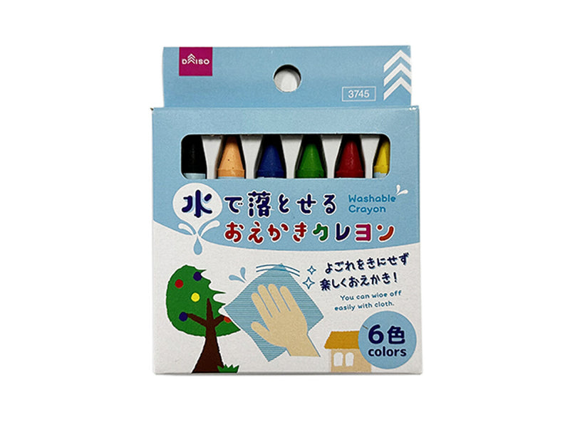 水で落とせるおえかきクレヨン（６色）