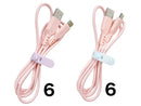 充電・通信Ａ－Ｃケ－ブル（留めバンド付、ピンク）