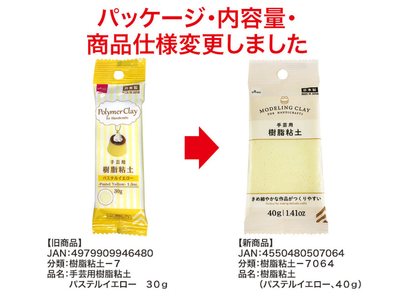 樹脂粘土（パステルイエロー）４０ｇ