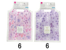 ショッピングバッグ（水彩フラワー、６枚、２６ｃｍ×１８．５ｃｍ×４ｃｍ）