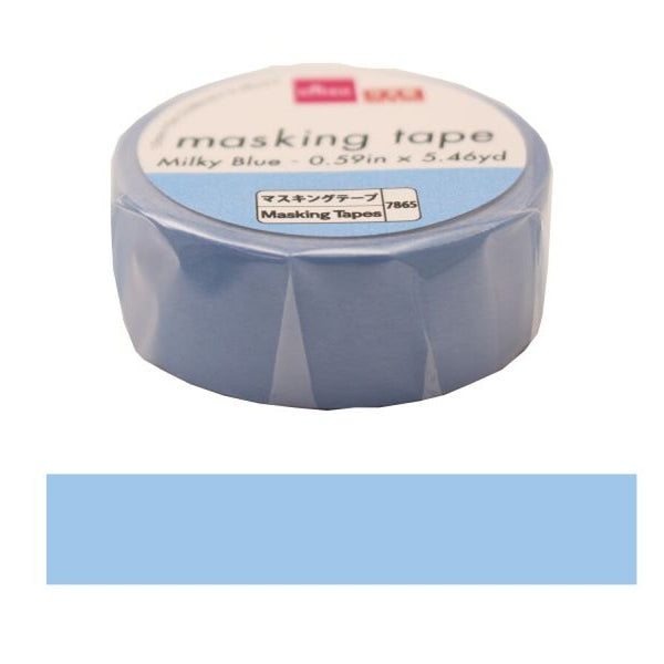マスキングテープ（ミルキーブルー、1．5cm×5m） -100均 通販