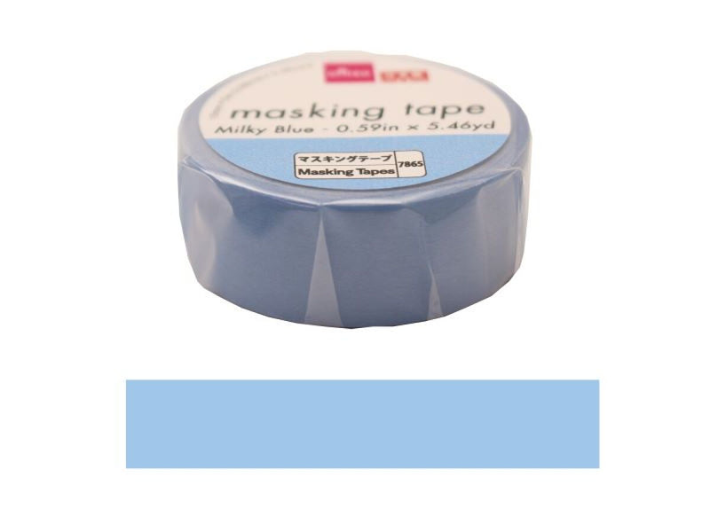 マスキングテープ（ミルキーブルー、1．5cm×5m） -100均 通販
