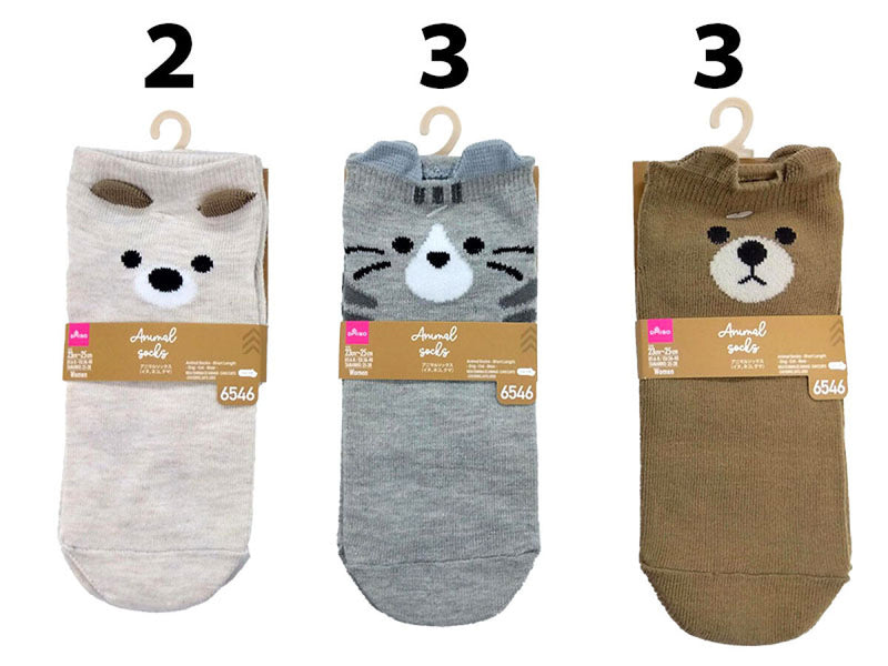 アニマルソックス（ショート丈、イヌ、ネコ、クマ）