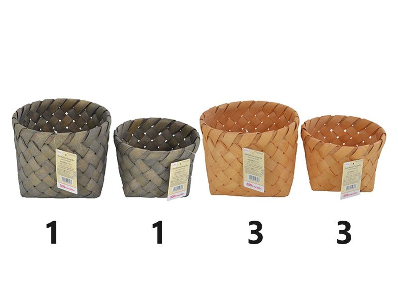 水杉収納ボックス（丸形、２サイズアソート）