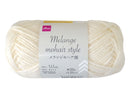 毛糸（メランジモヘア調、ＭＨ１、ホワイト）３５ｇ
