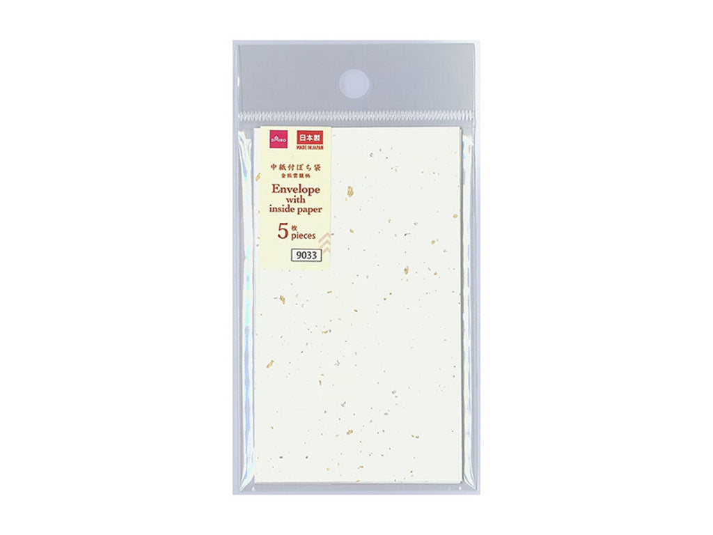 中紙付ぽち袋（金振雲龍柄、7cm×12cm、5枚） -100均 通販