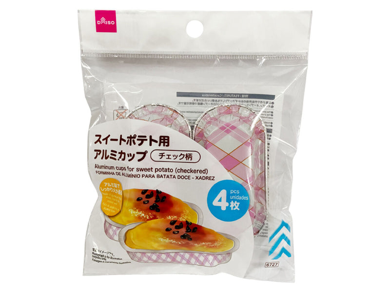 スイートポテト用アルミカップ（チェック柄）