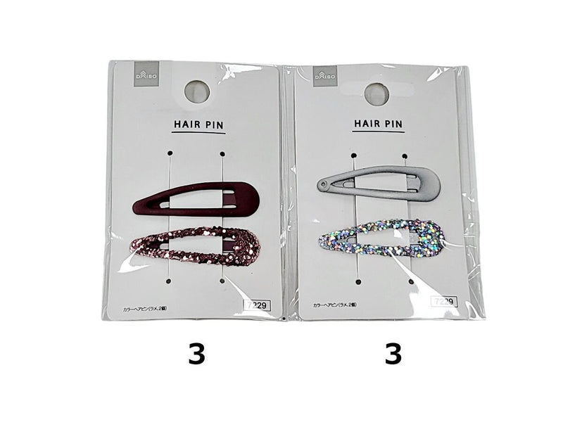 カラーヘアピン（ラメ、２個）