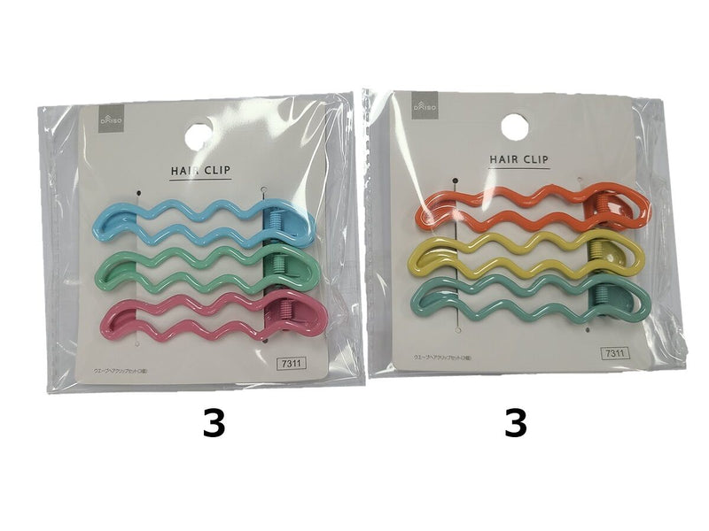 ウエーブヘアクリップセット（３個）