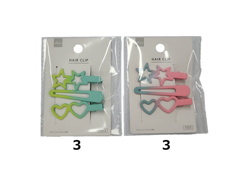 グラデーションヘアクリップ（３個）