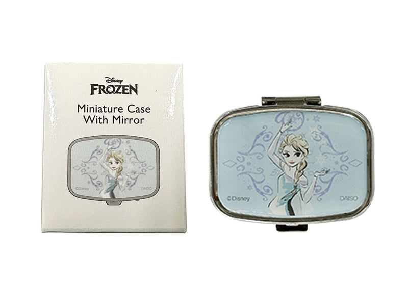ミラー付ミニケース、スクエア（アナと雪の女王）Ａ
