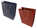 クラフト紙袋（紙製取っ手、ネイビー、ワインレッド）３３ｃｍ×２５．４ｃｍ×１２．７ｃｍ