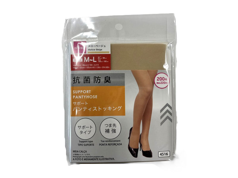 抗菌防臭サポートパンティストッキング（ＭーＬ、メローベージュ）