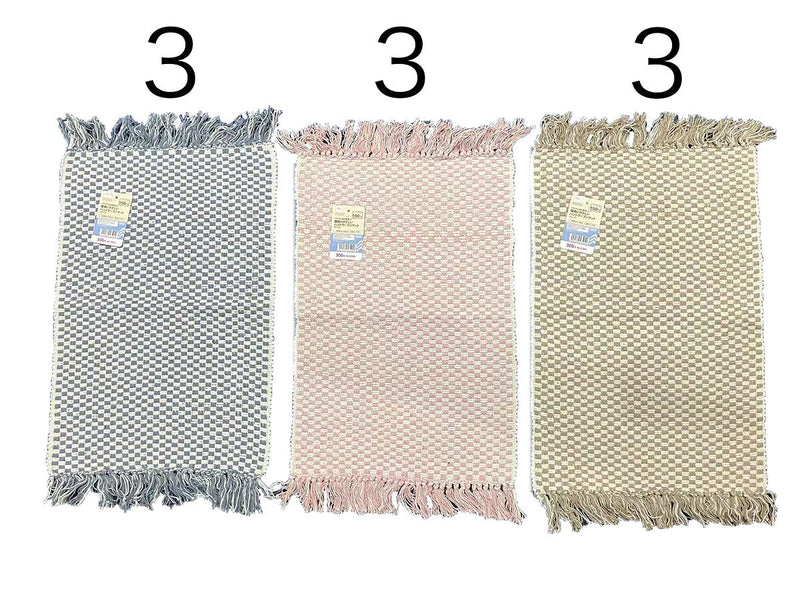 ハンドウーブンマット（チェック）